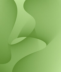 Fototapeta premium Abstract background featuring elegant flowing soft green monochromatic waves creating a modern dimensional wallpaper texture suitable for digital displays