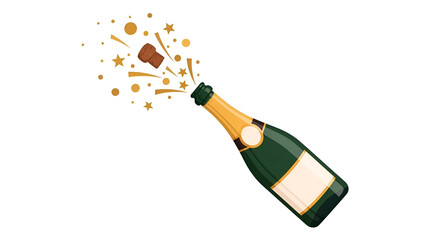 Celebratory champagne bottle
