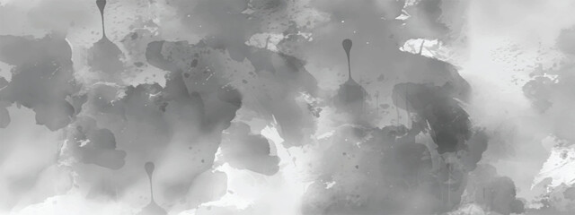 Monochrome Foggy Background with Artistic Ink Stains and Soft Contrast