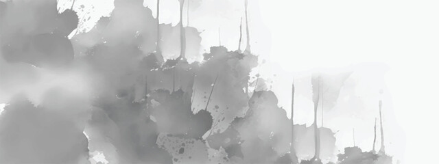 Monochrome Foggy Background with Artistic Ink Stains and Soft Contrast