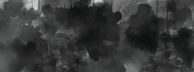 Abstract Atmospheric Texture Featuring Dark Mist and Flowing Ink Forms