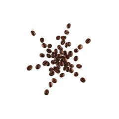 Obraz premium Coffee beans exploding on Transparent Background