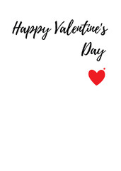 Minimalist Happy Valentine&rsquo;s Day Card | Modern Heart Love Design, Valentine Background & Social Media Post Template, Cute Minimalistisch Valentinstag karte