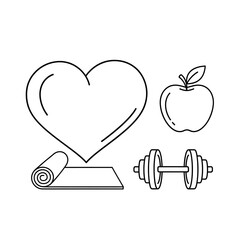 Health and fitness icons