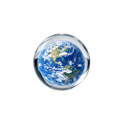 Earth in a bubble glass