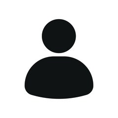 User profile icon set with single person silhouette representing account, avatar, login, identity and user interface concept