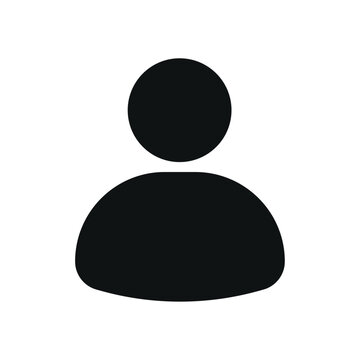 User profile icon set with single person silhouette representing account, avatar, login, identity and user interface concept