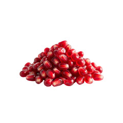 Pile of fresh pomegranate seeds on Transparent Background