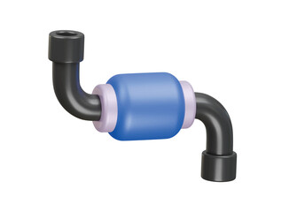 center pipe connection icon 3d illustration render