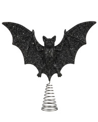 Fototapeta premium Black glittery bat tree topper for gothic christmas decoration