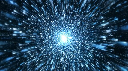 AI data flow particle explosion forming radiant network burst. AI concept. - Powered by Adobe