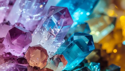 Sterile precipitate crystals illuminated under polarized microscopy for scientific laboratory research