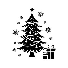 christmas tree with gifts