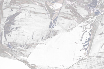 abstract textured background of black plastic wrap transparent