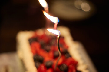 Birthday cake and candles