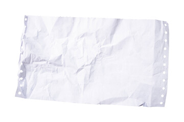 crumpled paper isolated on white background