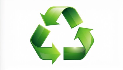 Obraz premium Green Recycling Symbol for Sustainable Concept