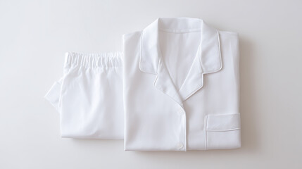 Cozy up in style with these elegant white pajamas! Designed for ultimate comfort, they feature a classic button-down top and soft bottoms for a perfect night's rest.