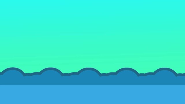 A tranquil blue ocean waves gently beneath a bright sky while the morning sun begins to cast a soft glow across the horizon