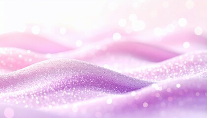 Abstract wavy, iridescent fabric in shades of pink and lavender with sparkling bokeh