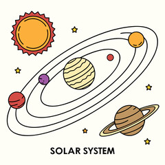 Illustration of the solar system © Mamun