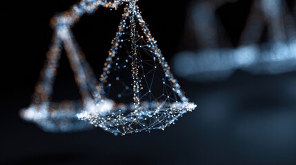 Digital Balance Shapes Represent Ethical Technology and Its Importance in Modern Society During the Digital Age