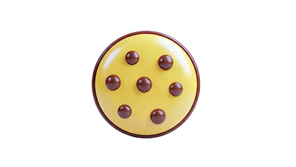 Obraz premium 3D Render of a Chocolate Chip Cookie