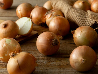 たくさんの玉ネギ