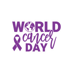 Fototapeta premium World Cancer Day, World cancer day event poster, World cancer day illustration vector design.