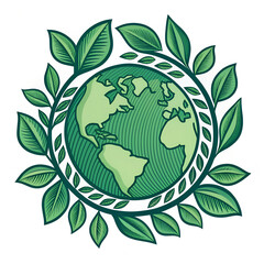 green leaves around the globe