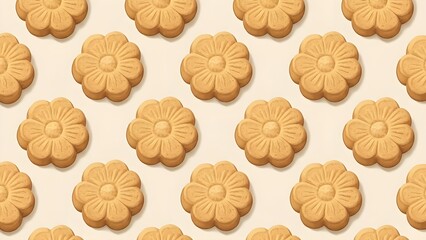 花形のクッキーの壁紙
