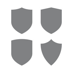 Shield icon set. Vector illustration