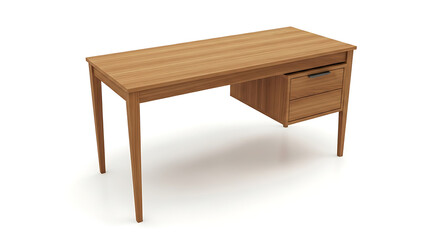 Modern wooden desk with drawers for office and home use