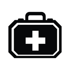 Obraz premium Black First Aid Kit Icon