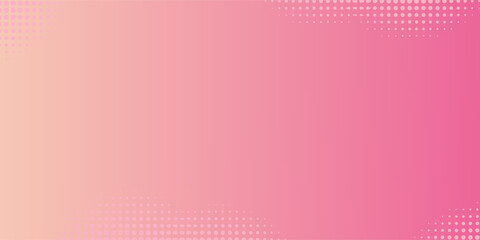 Pink orange polka dots gradient halftone background. Pop art cartoon dot texture with comic graphic design, Horizontal abstract pattern wall for cover digital technology.