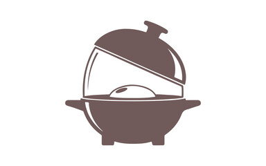 egg cooker in a colorful icon vector.
