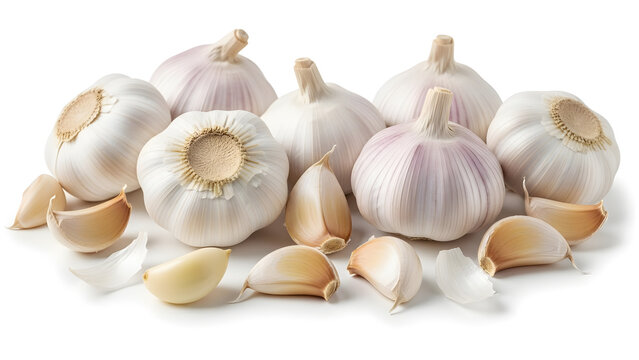 garlic isolated on white background
