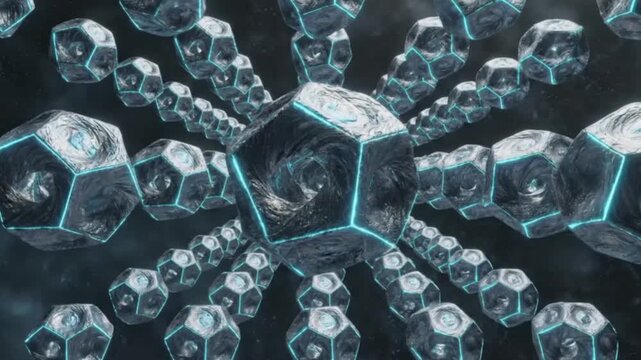Advanced Mathematical 3D Geometry Fractal Visualization Loop