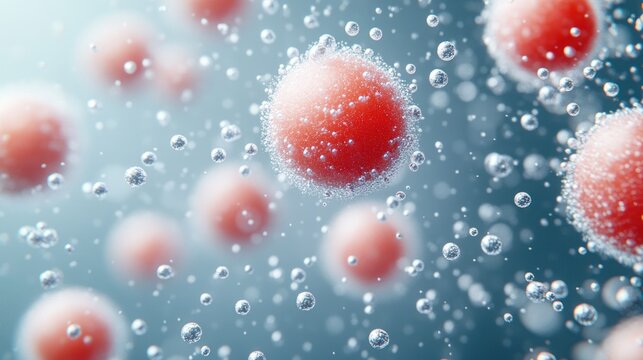 Red cells in fluid - Powered by Adobe