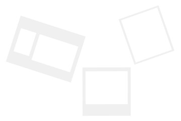 Set of blank photo frames