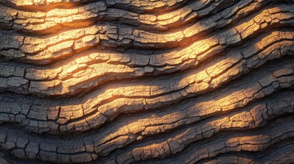 Sunlit, textured, aged wood