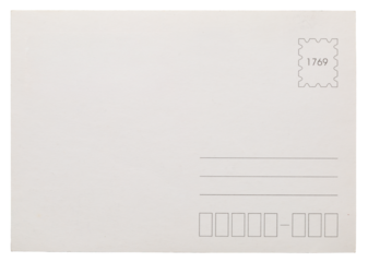 vintage postal envelope grunge paper design png isolated on transparent background