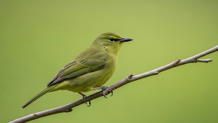 Small bird perched on branch outdoors.