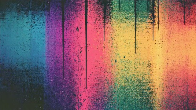 Diverse hues create a vibrant and lively painting that defies conventional art norms.