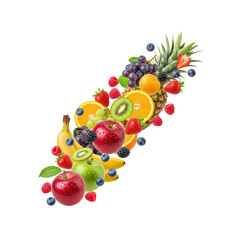 Pile of fresh and colorful fruits