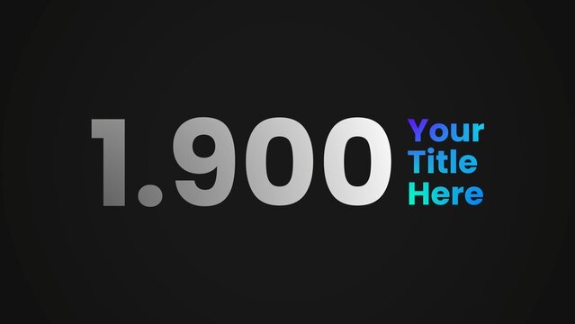 Precise Digital Counter Kinetic Title