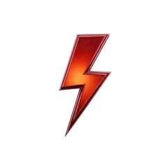 Red Lightning Bolt Symbol Icon Graphic