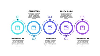 Rounded Step Cycle Infographic Data Visualiser