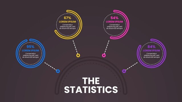 Percentage Circle Infographic Data Visualiser