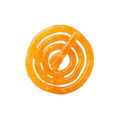 Jalebi Indian sweet on Transparent Background